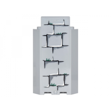 light bluish gray panel 3 x 3 x 6 corner wall without bottom indentations with bricks with dark green moss pointing up pattern 2 sticker - set 4738