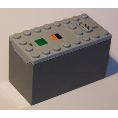 light bluish gray electric 9v battery box power functions non-rechargeable with dark bluish gray bottom