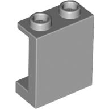 light bluish gray panel 1 x 2 x 2 with side supports - hollow studs