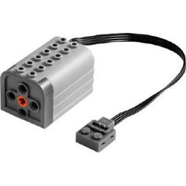 light bluish gray electric motor 9v power functions with gear reduction ratio 9.5 : 1