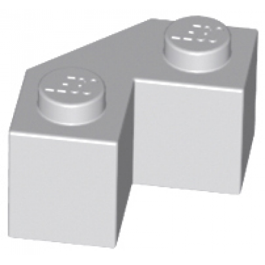 light bluish gray brick modified facet 2 x 2