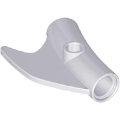 light bluish gray technic pin connector round curved with fin and hole