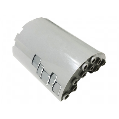 light bluish gray cylinder half 3 x 6 x 6 with 1 x 2 cutout with bricks pattern 2 sticker - set 71040