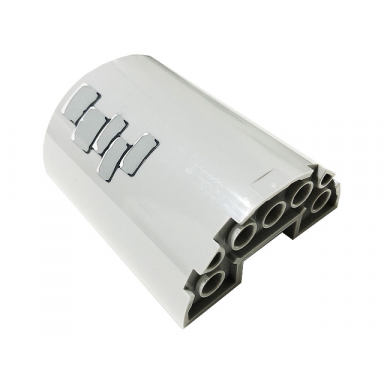 light bluish gray cylinder half 3 x 6 x 6 with 1 x 2 cutout with bricks pattern 3 sticker - set 71040