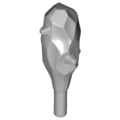 light bluish gray minifigure weapon club with spikes - small