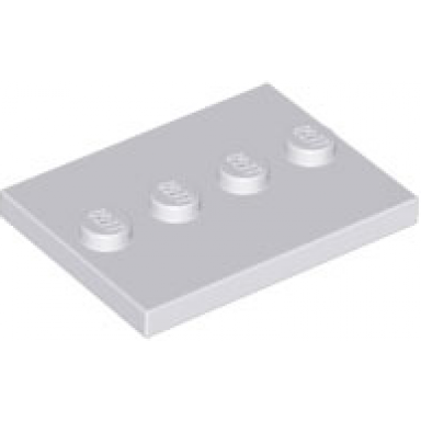 light bluish gray tile modified 3 x 4 with 4 studs in center