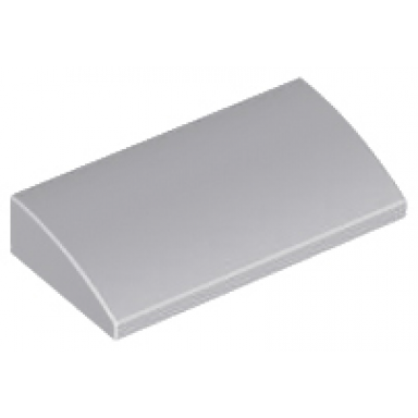 light bluish gray slope curved 2 x 4 x 2 3 with bottom tubes
