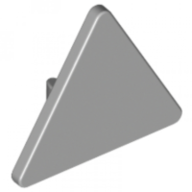 light bluish gray road sign 2 x 2 triangle with clip