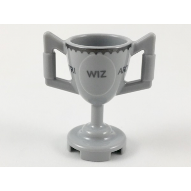 light bluish gray minifigure utensil trophy cup with tri-wizard cup pattern