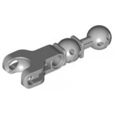 light bluish gray hero factory arm leg with ball joint on axle and ball socket and pin hole