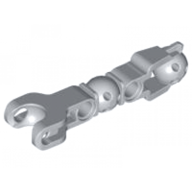 light bluish gray hero factory arm leg with ball joint and ball socket and 2 pin holes