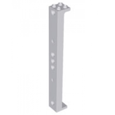 light bluish gray support 2 x 2 x 13 with 5 pin holes