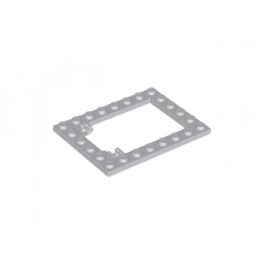 light bluish gray plate modified 6 x 8 trap door frame horizontal long pin holders