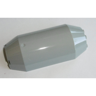 light bluish gray cylinder half 3 x 6 x 10 with 1 x 2 cutout