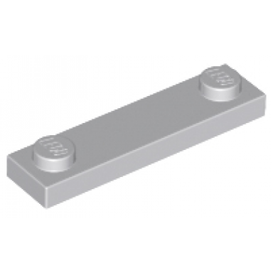 light bluish gray plate modified 1 x 4 with 2 studs without groove