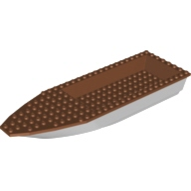 light bluish gray boat hull unitary 28 x 8 with reddish brown top 92710 92711