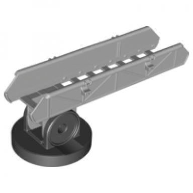 light bluish gray duplo ladder telescoping lower section on black turntable