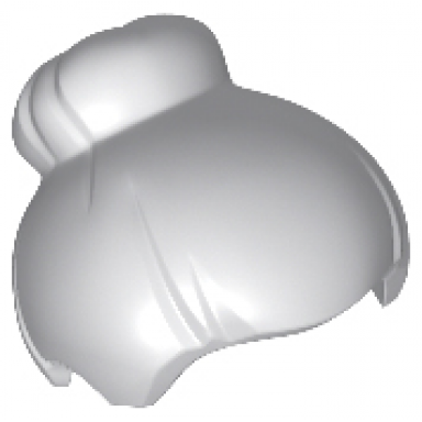light bluish gray minifigure hair top knot bun