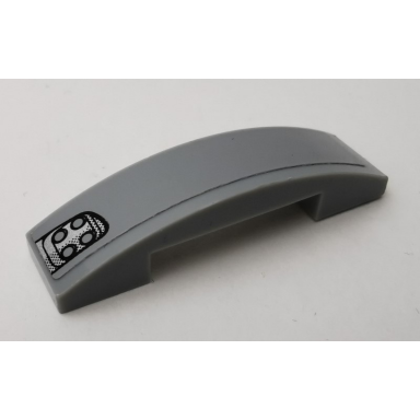 light bluish gray slope curved 4 x 1 x 2 3 double with headlight pattern model left side sticker - set 75910