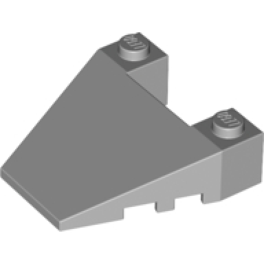 light bluish gray wedge 4 x 4 taper with stud notches