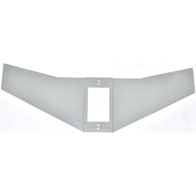 light bluish gray wing plate 20 x 56 x 2 3 with 6 x 10 cutout and 4 holes