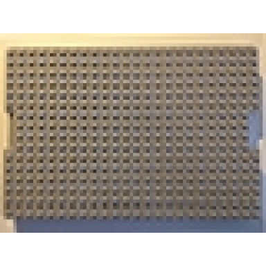 light bluish gray brick modified 16 x 24 x 2 with 1 x 4 indentations on ends container top