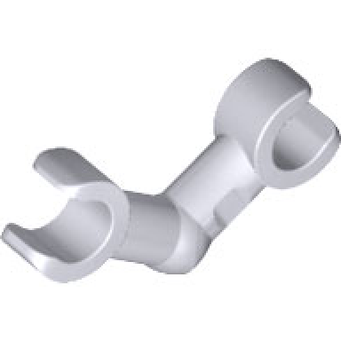light bluish gray arm skeleton bent with clips horizontal grip