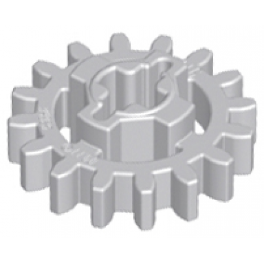 light bluish gray technic gear 16 tooth - axle hole with closed sides