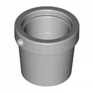 light bluish gray minifigure utensil bucket 1 x 1 x 1 tapered with handle holders