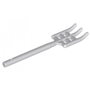 light bluish gray minifigure utensil pitchfork - handle with flat end