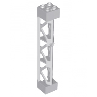 light bluish gray support 2 x 2 x 10 girder triangular vertical - type 4 - 3 posts 3 sections