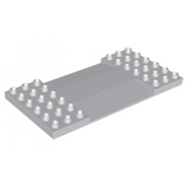 light bluish gray duplo plate 6 x 12 with center ramp