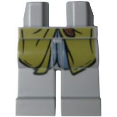 light bluish gray hips and legs with olive green coattails pattern legolas