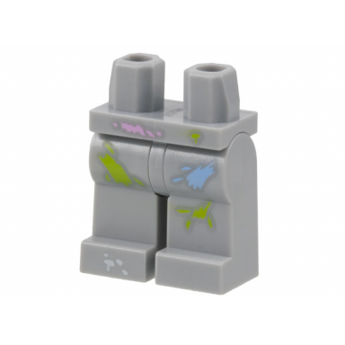 light bluish gray hips and legs with paint splotches pattern