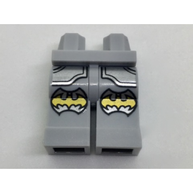 light bluish gray hips and legs with silver armor plates and gold bat knee pads pattern