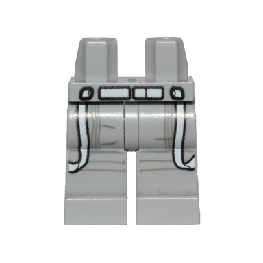 light bluish gray hips and legs with creases and gray belts pattern