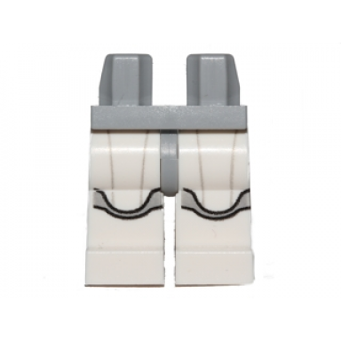 light bluish gray hips and white legs with sw jek-14 armor with light bluish gray markings pattern
