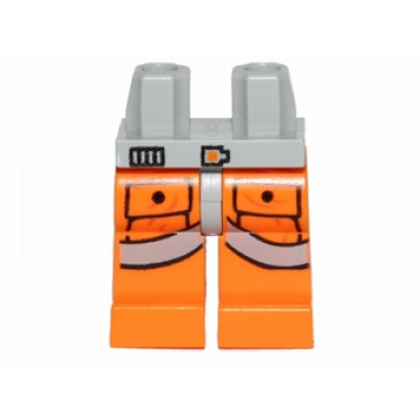light bluish gray hips and orange legs with sw pilot pockets and gray belts pattern