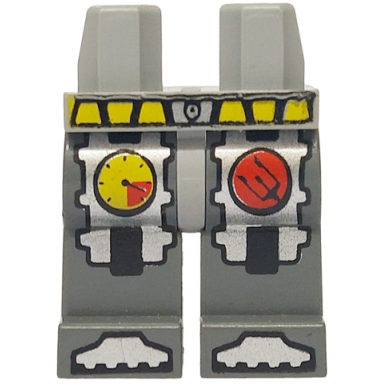 light bluish gray hips and dark bluish gray legs with atlantis diver with pressure gauge pattern