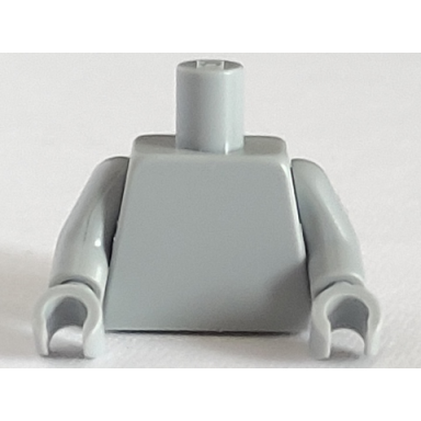 light bluish gray torso plain same color arms same color hands