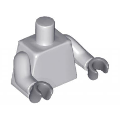 light bluish gray torso plain light bluish gray arms dark bluish gray hands