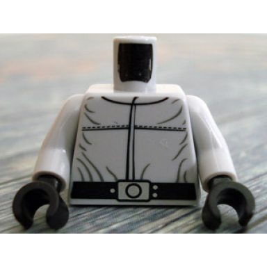 light bluish gray torso sw wrinkly jumpsuit with black belt and silver buckle pattern light bluish gray arms black hands