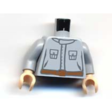 light bluish gray torso sw rebel technician with pockets and belt pattern light bluish gray arms light nougat hands