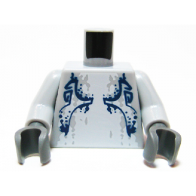 light bluish gray torso atlantis shark pattern light bluish gray arms dark bluish gray hands