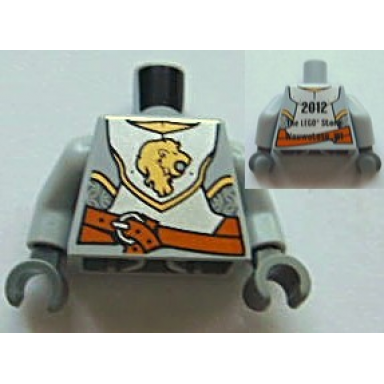 light bluish gray torso castle kingdoms gold lion head front 2012 the lego store wauwatosa wi back pattern light bluish gray arms dark bluish gray hands