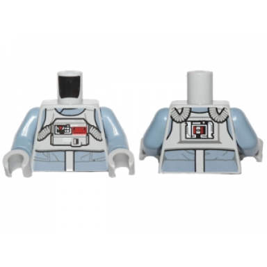 light bluish gray torso sw at-at driver with sand blue jumpsuit bib with breathing apparatus and pipes on back pattern sand blue arms light bluish gray hands