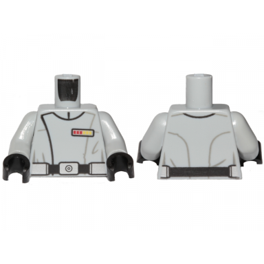 light bluish gray torso sw imperial officer 13 pattern light bluish gray arms black hands