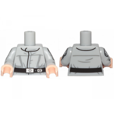light bluish gray torso sw imperial crew uniform jumpsuit detailed with black belt pattern light bluish gray arms with imperial logo pattern light nougat hands