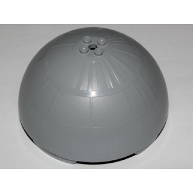 light bluish gray cylinder hemisphere 11 x 11 studs on top - death star half 9676