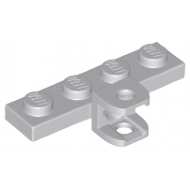 light bluish gray plate modified 1 x 4 with tow ball socket flattened with holes